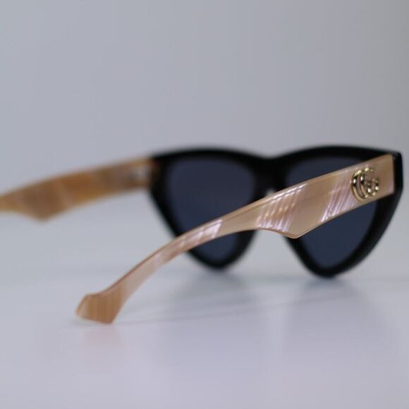 NEW Gucci Sunglasses GG1333S 004 Shiny Black/Blue Women Authentic main image 5
